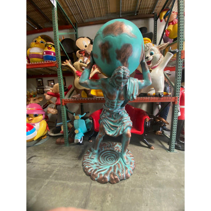 Atlas Man Carrying World Life Size Statue - LM Treasures 