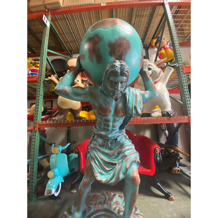 Atlas Man Carrying World Life Size Statue - LM Treasures 