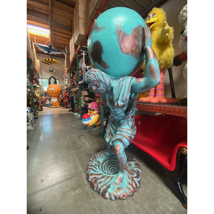 Atlas Man Carrying World Life Size Statue - LM Treasures 