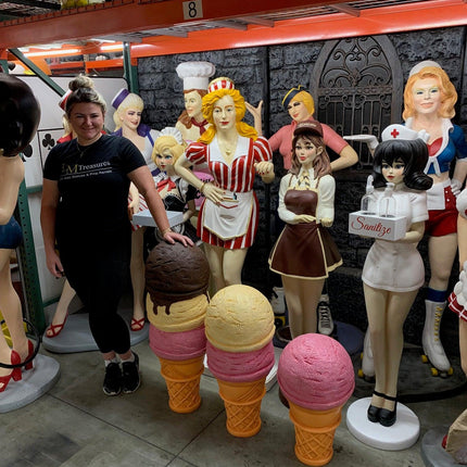 Two Scoop Ice Cream Over Sized Statue - LM Treasures 