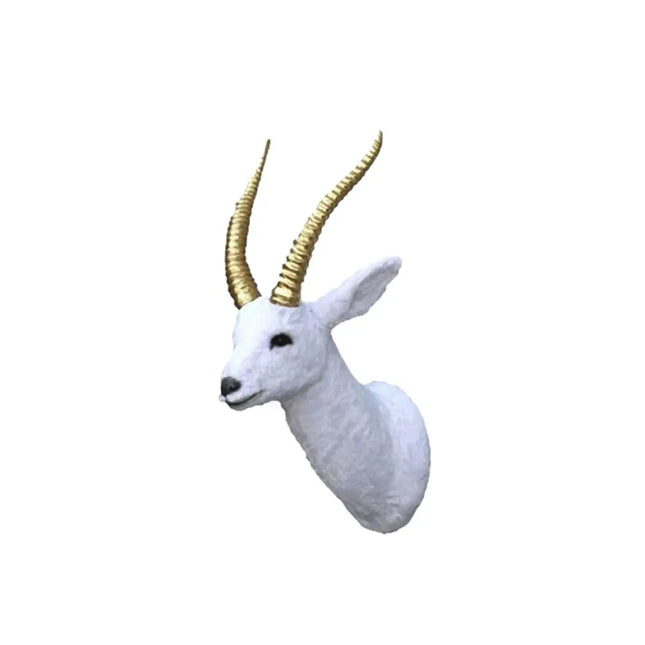 White Gazelle Head Life Size Statue LM Treasures - A