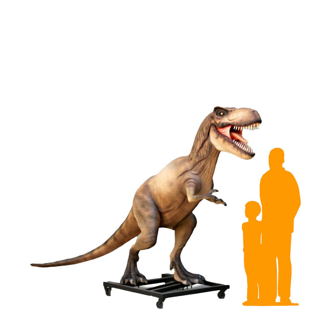 T-Rex Dinosaur On Base Life Size Statue