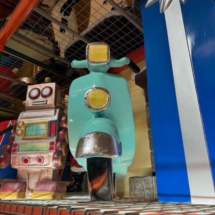 Turquoise Scooter Life Size Statue - LM Treasures 