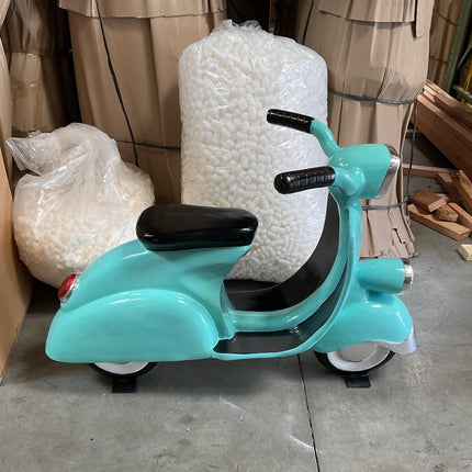 Turquoise Scooter Life Size Statue - LM Treasures 