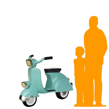 Turquoise Scooter Life Size Statue - LM Treasures 