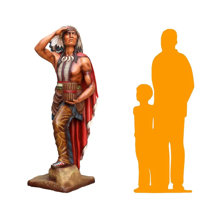 Tobacco Indian Chief Cigar Store Life Size Statue LM Treasures - A