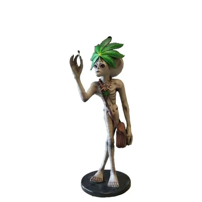 Standing Leaf Alien With Cigar Life Size Statue LM Treasures - A