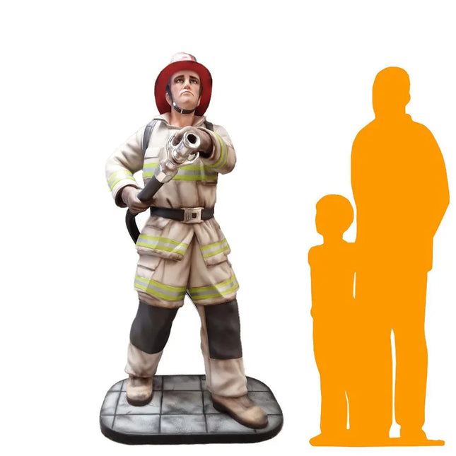 Fire Fighter Life Size Statue LM Treasures - A