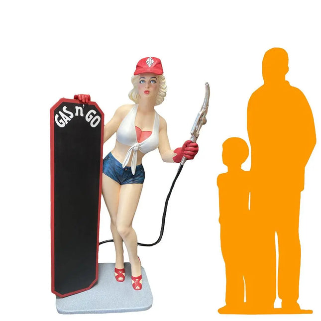 Gasoline Girl Menu Life Size Statue LM Treasures - A
