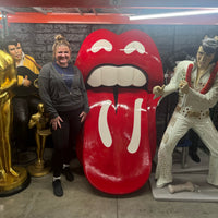 Red Mouth Tongue Out Life Size Statue - LM Treasures 