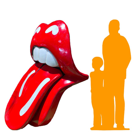 Red Mouth Tongue Out Life Size Statue - LM Treasures 