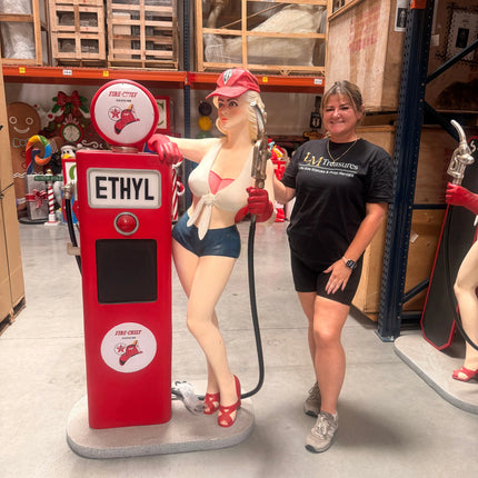 Vintage Gas Attendant Pin-Up Girl Statue LM Treasures - A