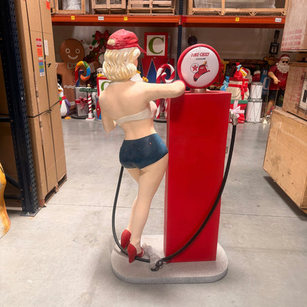 Vintage Gas Attendant Pin-Up Girl Statue LM Treasures - A