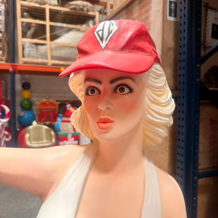 Vintage Gas Attendant Pin-Up Girl Statue LM Treasures - A