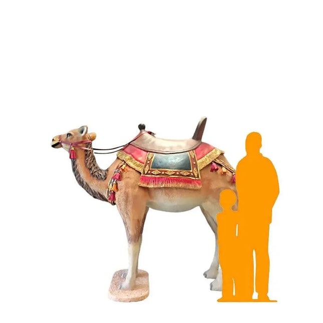 Camel With Saddle Life Size Nativity Statue LM Treasures - A