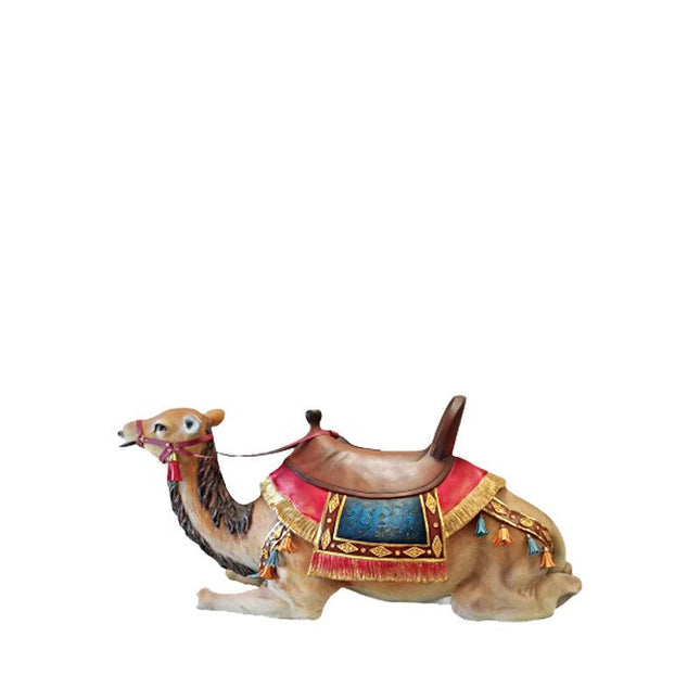 Laying Camel With Saddle Life Size Nativity Statue - LM Treasures 