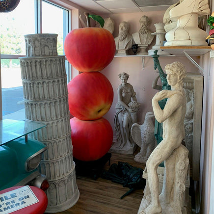 Jumbo Red Apple Tower Over Sized Statue - LM Treasures 