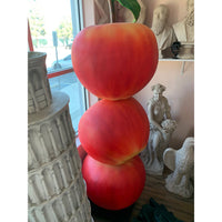 Jumbo Red Apple Tower Over Sized Statue - LM Treasures 