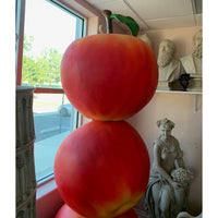 Jumbo Red Apple Tower Over Sized Statue - LM Treasures 