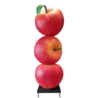 Jumbo Red Apple Tower Over Sized Statue - LM Treasures 