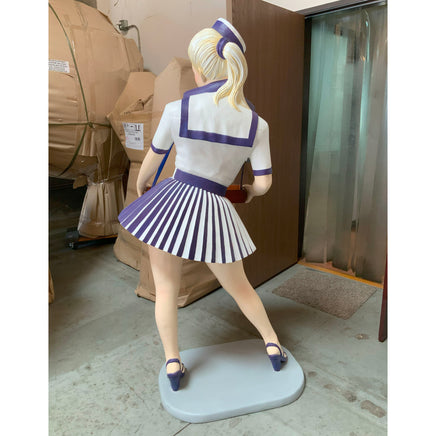 Usherette Waitress in Blue Life Size Statue - LM Treasures 