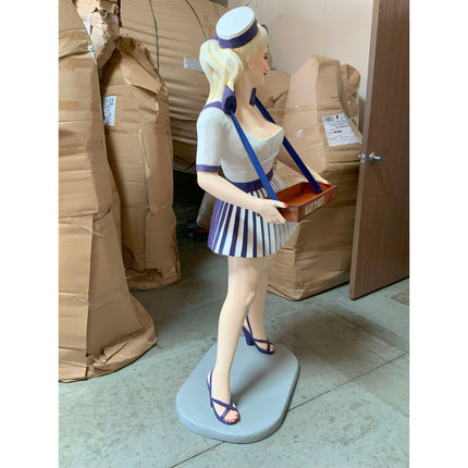 Usherette Waitress in Blue Life Size Statue LM Treasures - A