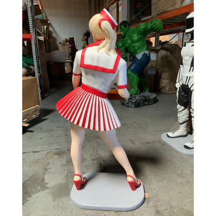 Usherette Waitress in Red Life Size Statue LM Treasures - A