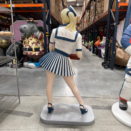 Usherette Waitress in Blue Life Size Statue LM Treasures - A