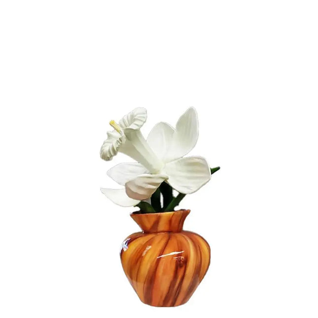 White Narcissus Flower In Vase Statue LM Treasures - A