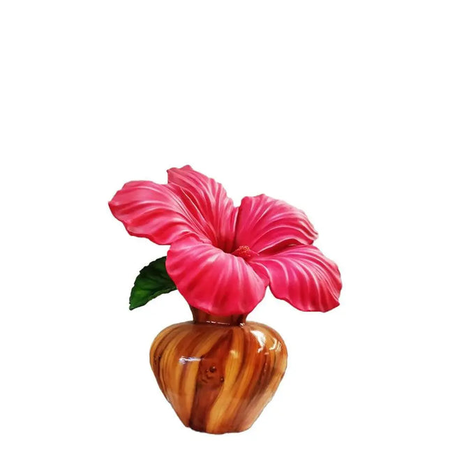 Hibiscus Flower In Vase Statue LM Treasures - A