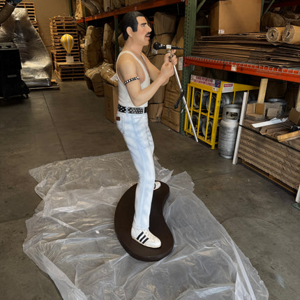 Singer Freddie in White Life Size Statue