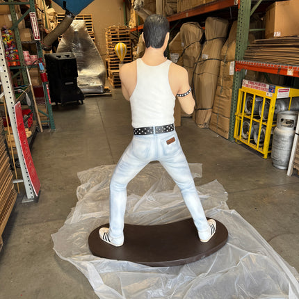 Singer Freddie in White Life Size Statue