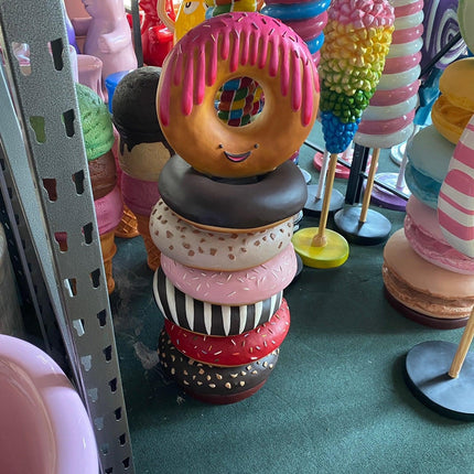 Medium Stacked Donuts Over Sized Statue