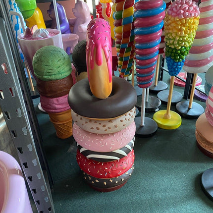 Medium Stacked Donuts Over Sized Statue