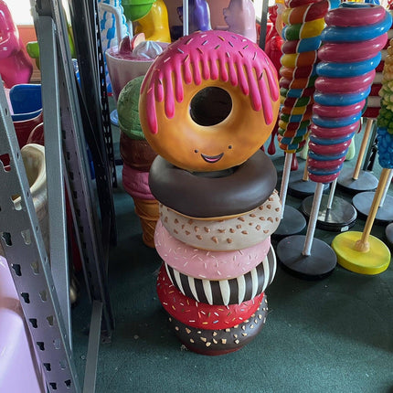 Medium Stacked Donuts Over Sized Statue