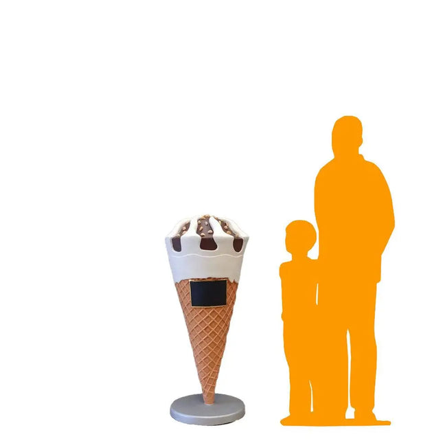 Ice Cream Cone with Almonds Over Sized Statue LM Treasures - A