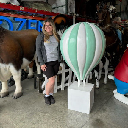 Large Green Hot Air Balloon Over Sized Statue - LM Treasures 