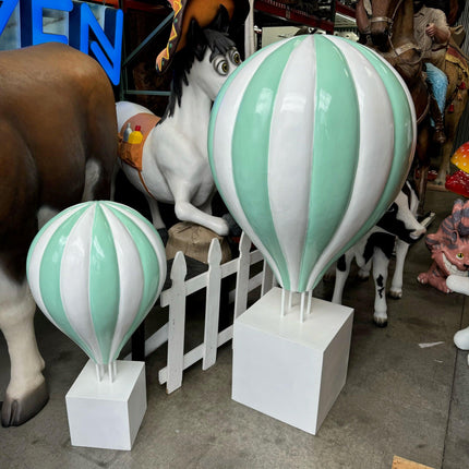 Large Green Hot Air Balloon Over Sized Statue - LM Treasures 