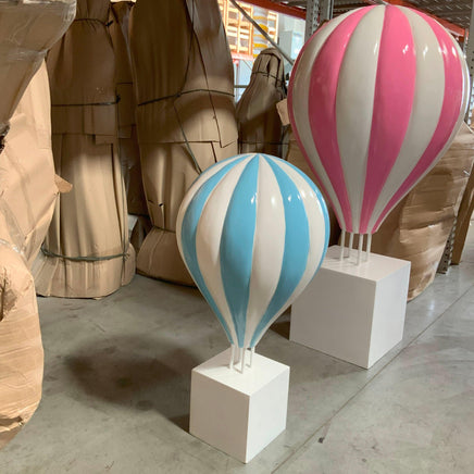 Medium Blue Hot Air Balloon Over Sized Statue - LM Treasures 