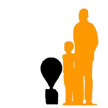 Medium Yellow Hot Air Balloon Over Sized Statue - LM Treasures 