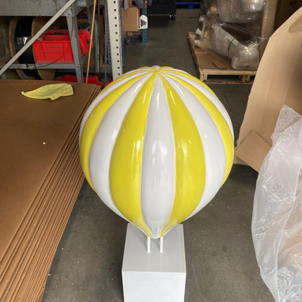 Medium Yellow Hot Air Balloon Over Sized Statue - LM Treasures 