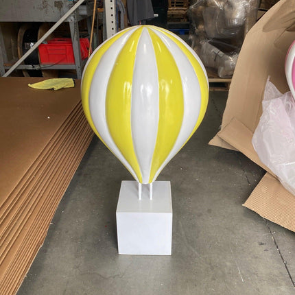 Medium Yellow Hot Air Balloon Over Sized Statue - LM Treasures 