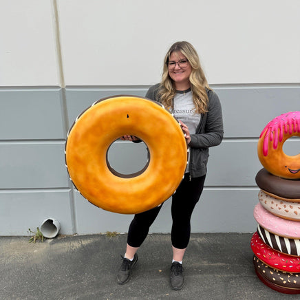 Large Donut Red with Sprinkles Over Sized Statue - LM Treasures 