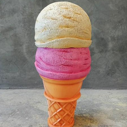 Two Scoop Ice Cream Over Sized Statue - LM Treasures 