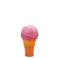 One Scoop Strawberry Ice Cream Over Sized Statue - LM Treasures 