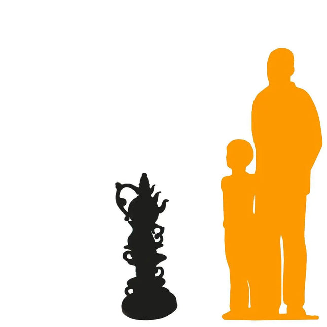 Small Stacked Blue Teapot Table Top Statue LM Treasures - A