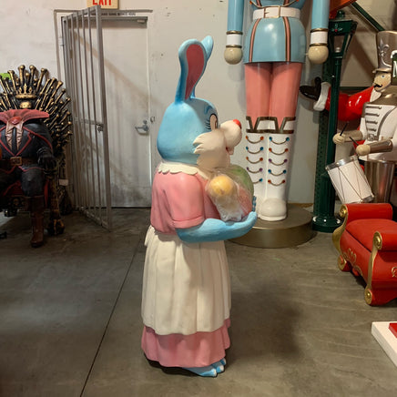 Funny Bunny Rabbit Mother Over Sized Statue - LM Treasures 