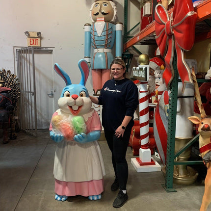 Funny Bunny Rabbit Mother Over Sized Statue - LM Treasures 