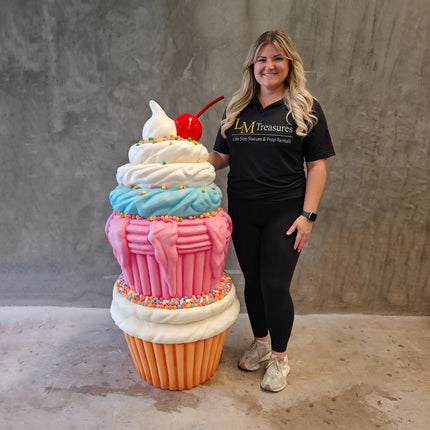 Stacked Cupcake Tower Over Sized Statue