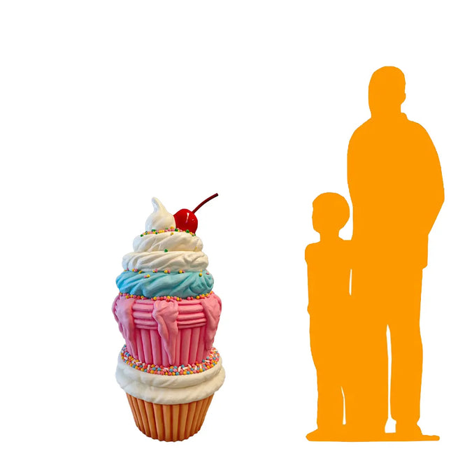 Stacked Cupcake Tower Over Sized Statue